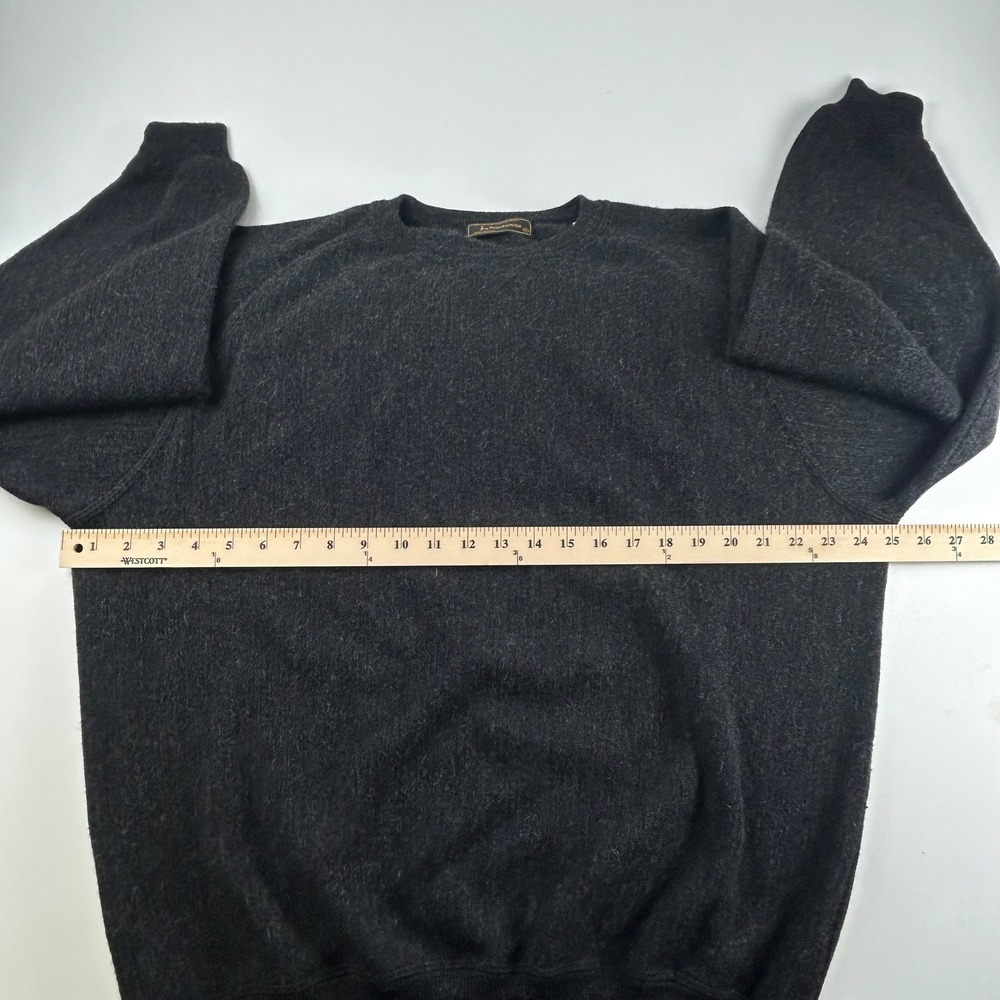 Peru Unlimited Mens XXL Baby Alpaca Wool Crewneck Sweater Charcoal Gray Knit Top - Picture 4 of 8